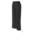 thumbnail image 6 of Womens Parachute Pants Wide Leg Drawstring Low Waist Side Striped Baggy Cargo Pants Casual Fashion Streetwear Joggers, 6 of 9