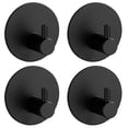 thumbnail image 1 of Ganchos autoadhesivos Dinheiro, impermeables, ganchos para ducha para colgar esponjas de lufa, toallas, batas para baño, ganchos adhesivos extraíbles negros, 4 piezas, 1 of 7