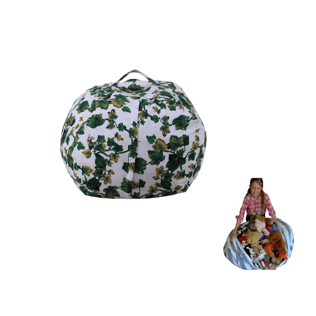 Bolsa de almacenamiento de juguetes de peluche para niños, bolsa de lona de gran capacidad para guardar juguetes para niños, 16 pulgadas A