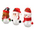 thumbnail image 2 of tarros de plástico transparente para dulces navideños, galletas, decoración de Papá Noel y muñeco de nieve para el hogar, tiendas y bares., 2 of 14