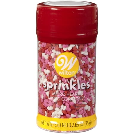 Wilton Red, Pink and White Micro Hearts Sprinkles, 2.65 oz.
