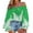 Green, variant on Women Summer Off Shoulder Shirt Floral Print Casual Long Sleeve Off Shoulder V Neck Tops Retro Ethnic Style Loose Blouse Features: Apparel Shirt Summer Tops for Women Casual Shirt Light Top Small