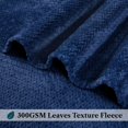 thumbnail image 4 of PAVILIA Soft Fleece Navy Blue Throw Blanket for Couch Lightweight Plush Warm Blankets for Bed Fuzzy Cozy Flannel Blanket Throw for Sofa Travel Jacquard Pattern Navy Blue 50x60 inch, 4 of 5