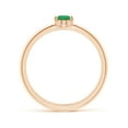 thumbnail image 2 of ANGARA Natural Classic Solitaire Oval Emerald Promise Ring in 14K Rose Gold for Women (Size-6x4mm) | May Birthstone, Birthday, Anniversary, Jewelry Gift for Women | Natural Emerald Ring, 2 of 11