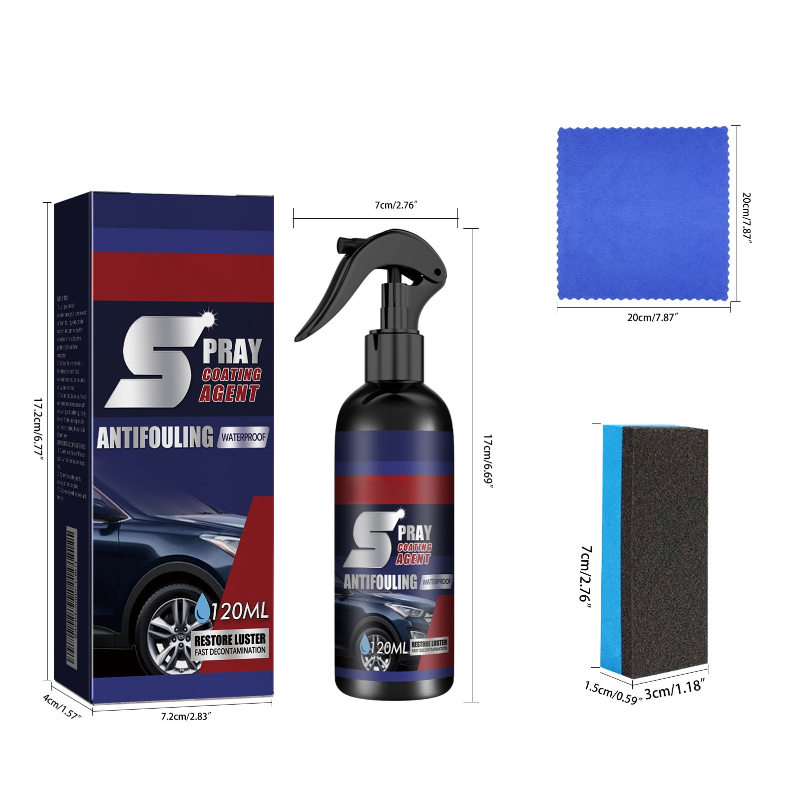 Alvantor Nano Hydrophobic Ceramic Car Coating Spray, 4.06 fl.oz - Waterless Wash