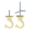 thumbnail image 5 of Uxcell Ceiling Hooks with Hardware Zinc Alloy Gold 37x55mm 6Pcs for Hanging Plants, 5 of 7