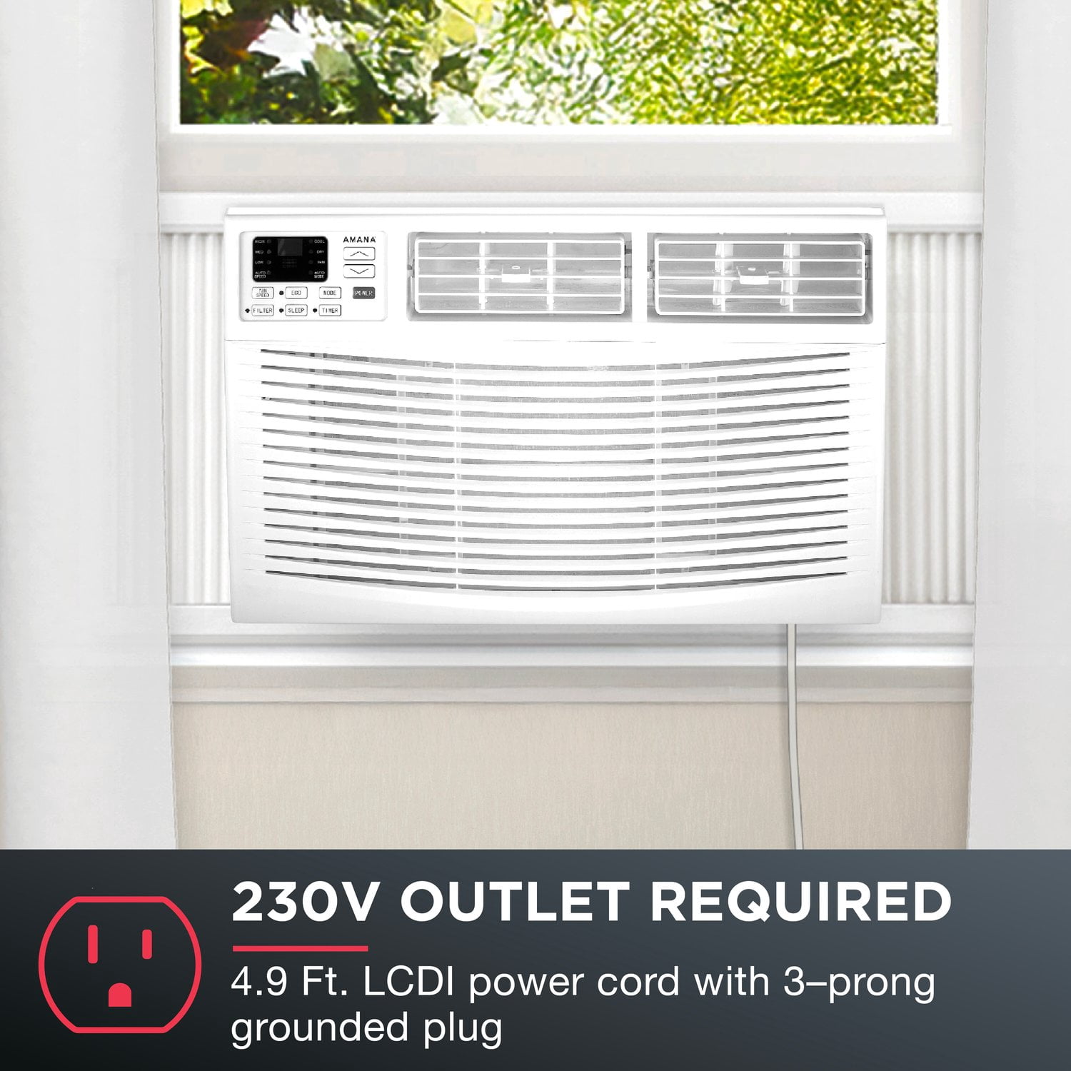 Amana New 24000 Btu 1500 Sq Ft Window Air Conditioner White