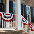 thumbnail image 5 of Spencer American Flags Bunting 1.5 x 3 Ft, 4th of July Decor Outdoor USA Pleated Fan Flag Patriotic Decorations with Header and Brass Grommets, 5 of 11