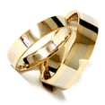thumbnail image 2 of Pompeii3 Gold Two Tone Matching His Hers Wedding Band Ring Set, 2 of 5