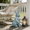 BlueA,7.87in,1Pc#012, variant on Bisitoy Easter Decorations: Rabbit Figurine with Woven Design for Patio