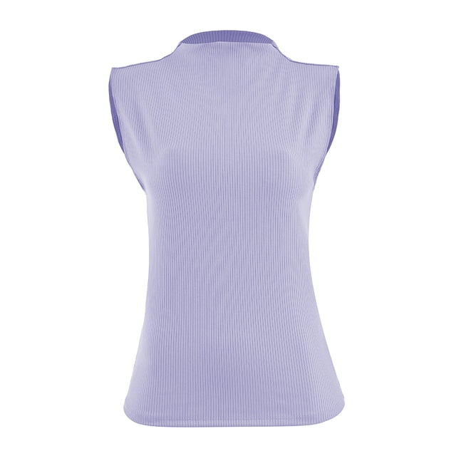 Playera George para Mujer, sin Mangas Cuello Palma Lila T Talla G