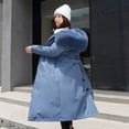 thumbnail image 4 of Viikei Winter Jackets Women Cotton Jacket for Women Women Plus Size Jackets and Coats Winter Warm Fashion Long Solid Slim Fur-Collar Zipper Thicker Down Jacket Coat, 4 of 9
