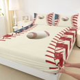 thumbnail image 3 of Castle Fairy Boys Girls Baseball Gamer Twin Sheet Sets,Vintage USA Flag Bedding, 3 of 7