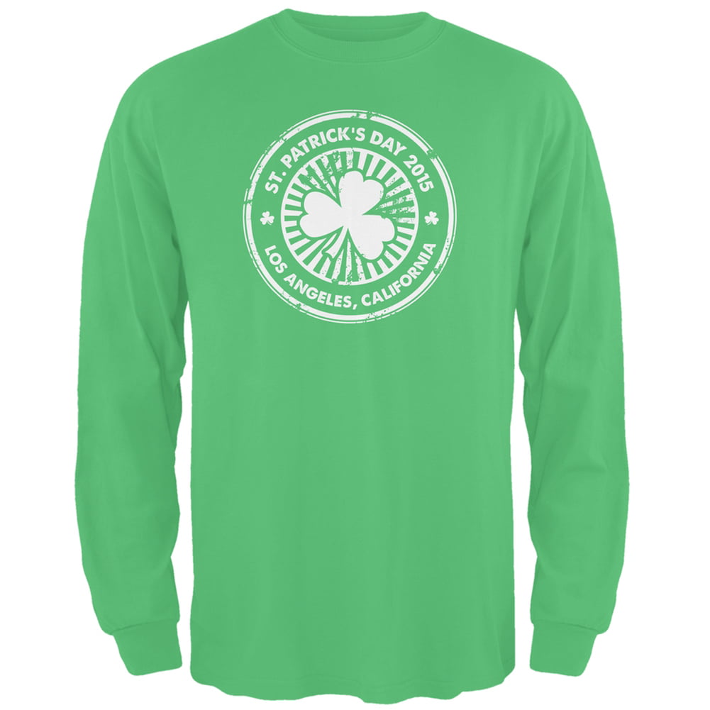 Los Angeles CA Irish Green Adult Sweatshirt Patricks Day Old Glory St