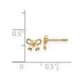 thumbnail image 3 of Real 14kt Yellow Gold Madi K Bow Post Earrings; for Adults and Teens; for Women and Men, 3 of 3