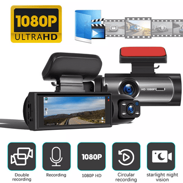 1080P Dual Lens Car DVR Dash Cam G-Sensor Front and Inside Camera Video  32GB SD