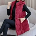 thumbnail image 4 of Wancir Women's Long Puffer Vest Cotton Sleeveless Puffy Jacket with Removable Hood, 4 of 9