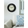 thumbnail image 2 of Infinity Instruments Retro Escape Plastic 9.75" Indoor Wall Clock with Silent Movement, Black, 2 of 7