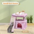 thumbnail image 5 of Small Cat Tree for Indoor Cats，Cat Tower with Scratching Post and Board，Cat House with Perch for Kitten,, 5 of 14
