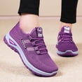thumbnail image 6 of HTHLVMD Casual Mesh Walking Shoes, Lace-Up Comfort Sneakers, Breathable Knit Upper, Women's Running Shoes, Breathable Soft-Soled Low-Top Walking Training Shoes, Comfortable Outdoor Sports, Purple 8, 6 of 9