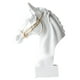 thumbnail image 4 of Estatua de cabeza de caballo, escultura artesanal, decoración de caballos, adorno de resina, figuras para escritorio Blanco, 4 of 9