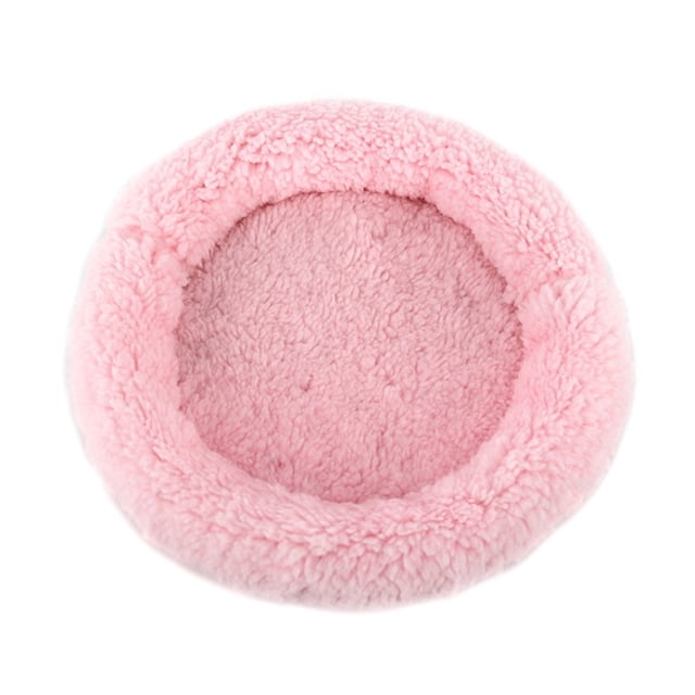 Hamster Bed Round Warm Sleep Mat Pad for Hamster/Hedgehog/Squirrel/Mice/Rats and Other Small Animals - Size L(Pink)