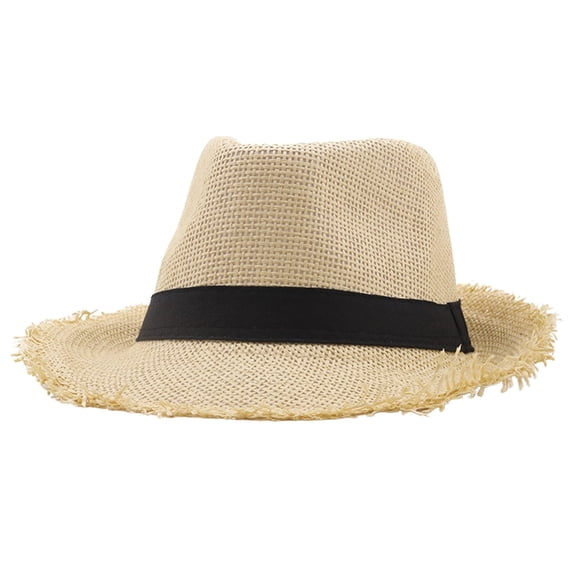 Summer Sun Hats For Women Men Casual Beach Wear With Edge Design Style Wide Brim Straw Hat Outdoor Travel Accessories