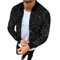 thumbnail image 2 of Dvkptbk Veste pour Homme de Printemps et d'Automne, Veste Décontractée à Petit Col Montant, Veste Imprimée à Fermeture Éclair, Veste Légère à Manches Longues, 2 of 5
