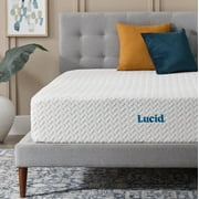 Lucid Refresh Queen Tight Top 12 Medium Firm Gel Memory Foam Mattress with Gel Infusion and Ventilation