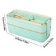 thumbnail image 2 of Wheatss Straw Lunch Box Transparent Lid Double Layer Plastic Lunch Boxes, 2 of 2
