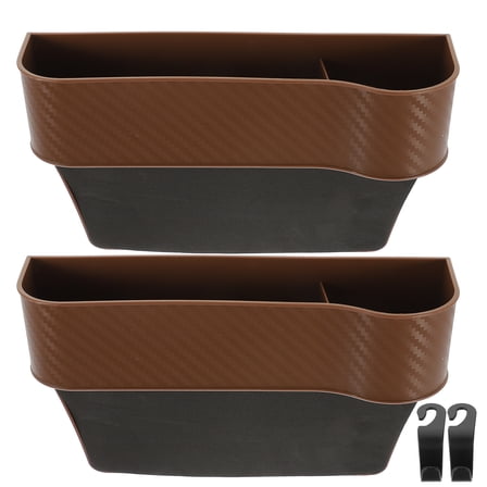 Set of 2 Multi Car Seat Gap Fillers with Cup Holder and Storage Boxes for Front Seat Organizer