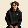 thumbnail image 3 of Dalix Alien Embroidered Fleece Zip Hoodie Cold Fall Winter Mens in Black 2XL XX-Large, 3 of 5