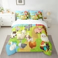 thumbnail image 3 of Manfei Western Farmhouse Chicken 7-Piece Twin Bedding Sets,Cute Cow Sheep Bedding Comforter Set,Farm Animal Pig Sheet Sets For Girl Boy,Luxury Bedroom Decor Reversible, 3 of 9
