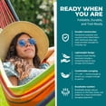thumbnail image 6 of Bliss Hammocks 40"W Single Hammock with Rope Loops & Tree Straps, 220 lb, Guacamole Stripe, 6 of 15