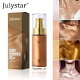 thumbnail image 2 of Julystar Body Shimmer Oil - Lightweight Highlighting Lotion for Face & Body, Sheer Shimmer Glow with Non-Greasy Finish, 01 Moonlit, 2 of 9