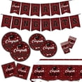 thumbnail image 1 of Disposable Party Tableware Set for Graduation, Paper Construction, Easy Cleanup, Ideal for Celebrations and Events, 1 of 6