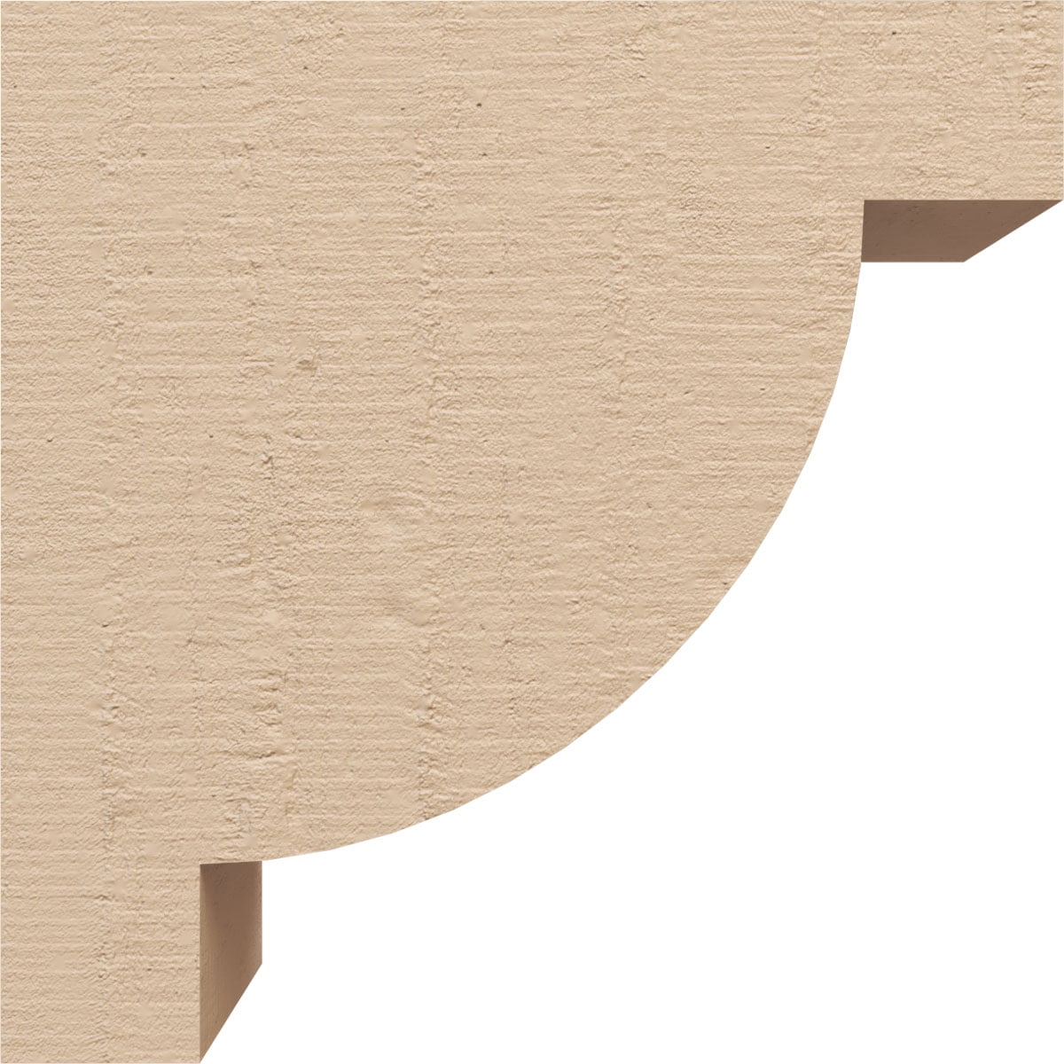 4"W x 8"D x 8"H Classic Alpine Rough Cedar Woodgrain TimberThane Corbel, Primed Tan
