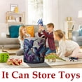 thumbnail image 6 of Quilted Laundry Basket Storage Hamper Floral Tote for Home Organization, 6 of 7