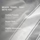 thumbnail image 5 of Toallas de Playa Turcas de Algodón 9Threads 36x72 cm Absorbentes Gris Paquete de 2, 5 of 9