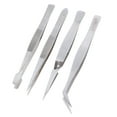 thumbnail image 3 of Milaget 4 Pieces Tweezers Set - Craft Modle Building Jewelry Nail Art Hobby Picking Tool, 3 of 8