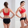 thumbnail image 4 of Women Sport Bras Solid Color Seamless Comfortable Breathable Tank Top Underwear for Fitness Yoga S-3XL, 4 of 7