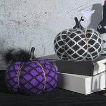 Halloween Pumpkin Pillow Decor 3D Pumpkin Throw Pillow Plush Pumpkins Decorations for Fall Bedroom Home Black