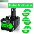 thumbnail image 4 of Batería POWTREE 18V 7.0Ah de repuesto para Ryobi ONE+ Li-ion, 4 of 7