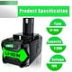 thumbnail image 4 of Batería POWTREE 18V 7.0Ah de repuesto para Ryobi ONE+ Li-ion, 4 of 7