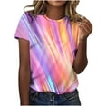 thumbnail image 2 of ALLLIST Womens Tops Summer Crew Neck Short Sleeve T-Shirts Pink Fashion Floral Shirts Clothing for Women, 2 of 5