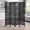 Black, variant on FENGFAN Quarterfoil Diamond 4-Panel Black Room Divider, Solid Pine Wood & Rice Paper, 69.4×70.3 Inch, 1 Pack
