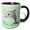 Black/White, variant on 3drose, Cute Grey Dolphin Green Ocean, 15oz Two-tone Red Mug