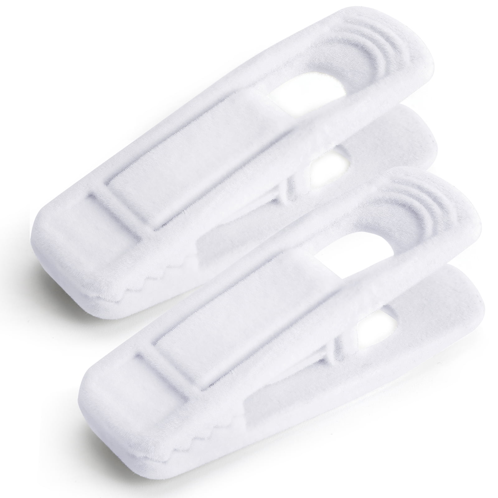 White Velvet Hanger Clips, 24 Pack Pants Hangers Clips, NonSlip