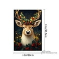 thumbnail image 4 of JOOCAR Reindeer with Holly and Lights Garden Flag for Winter Christmas Home Outdoor Garden Yard Door Decor 12x18 inch, 4 of 5