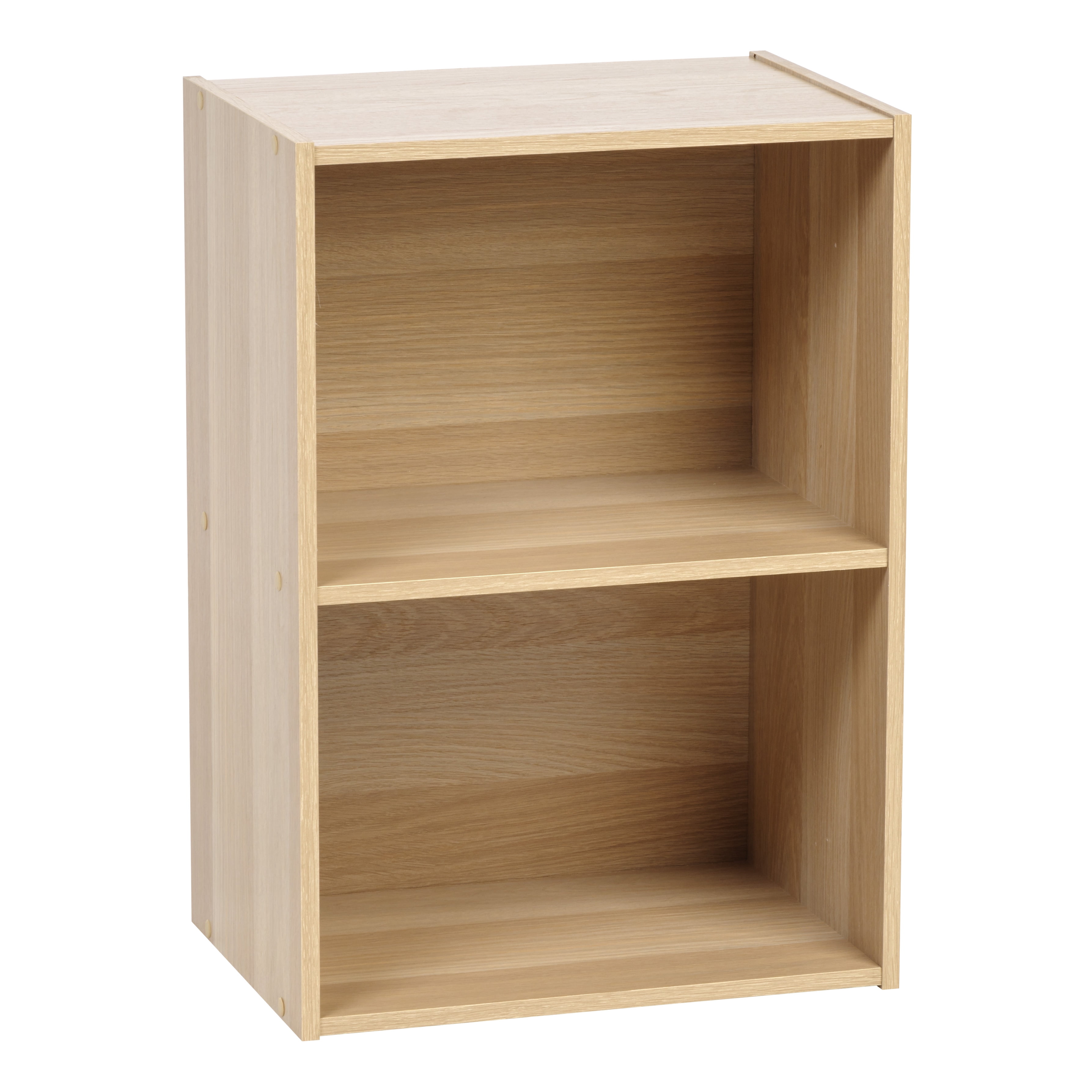 Storage Shelf White Wood 2 Tier 